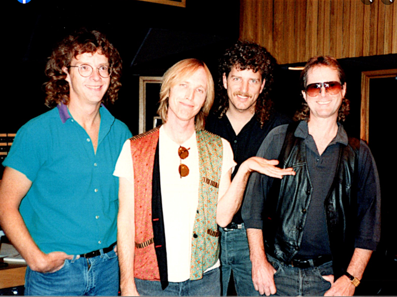 Peter Doell, Tom Petty, producer David Cole and artist Roger McGuinn
