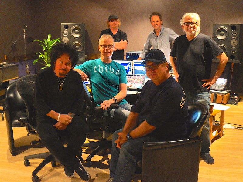 Mastering "Toto XIV" at Universal Mastering with Steve Lukather, Peter Doell, Joseph Williams, David Paich, producer CJ Vanston and Steve Porcaro